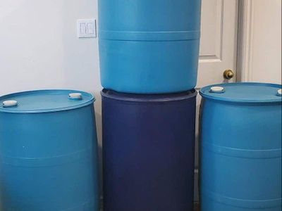 55 Gallons plastic water barrels,clean and ready to use