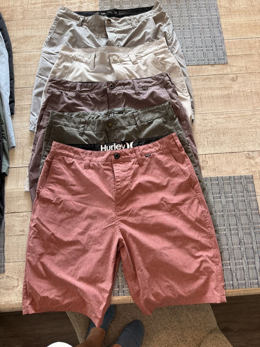 3 Pair Hurley Men’s Shorts Size 32