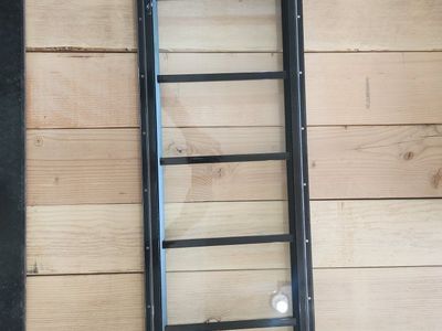 Black Metal Frame Shed window with Screws 10 in x 35 in
