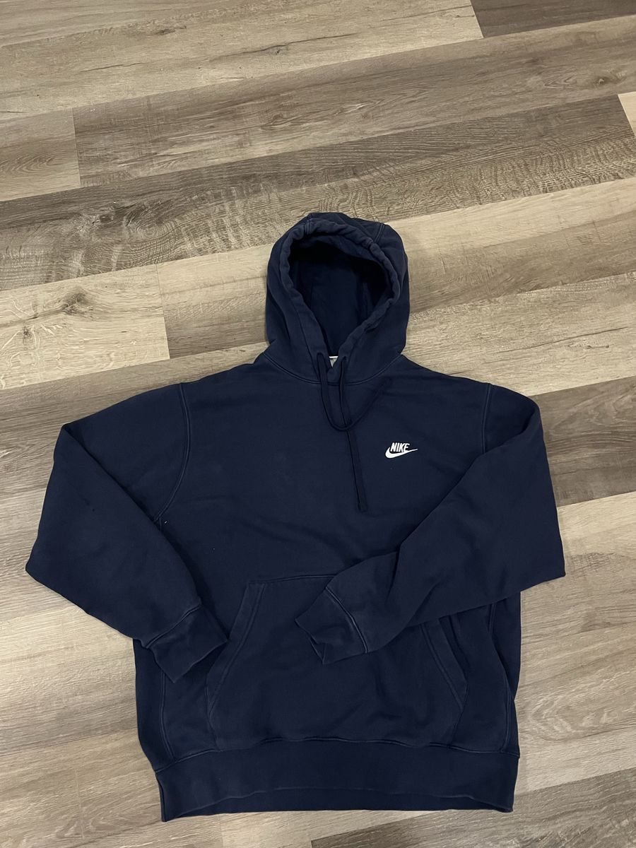 Nike Navy Blue Hooded Sweatshirt Hoodie Size Large