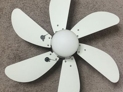 Westinghouse White Ceiling Fan with Light Fixture and 6 Blades