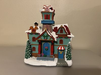 Disney Mickey's Christmas Snowy Village Light-Up Holiday House