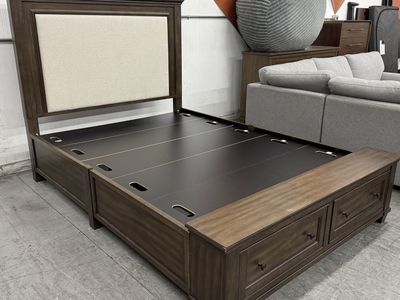 Queen bed storage headboard