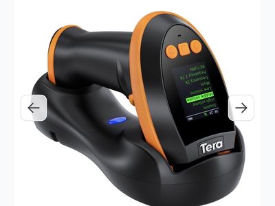 Wireless Barcode Scanner with Charging Base and Screen