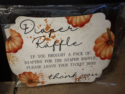 Baby Shower Diaper Raffle Game & Tickets