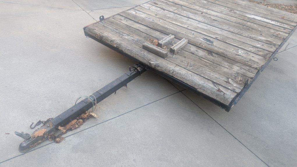 Snowmobile Single Axle Flatbed Utility Trailer with Wood Deck