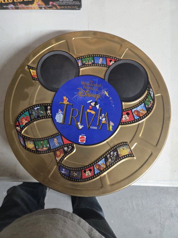 Mattel Disney's The Wonderful World of Disney Trivia Game - Movie Reel Tin Box