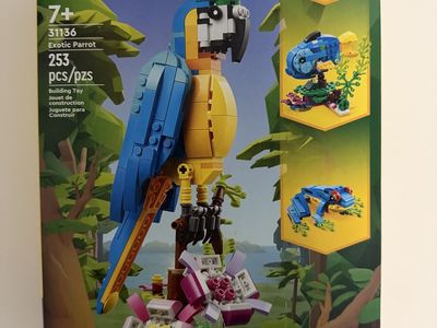 LEGO Creator 3 in 1 Exotic Parrot Building Toy Set, NEW