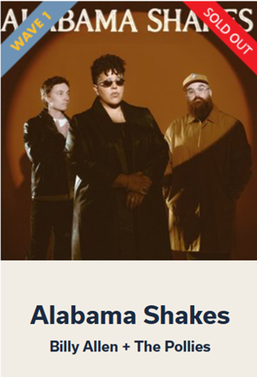 SOLD OUT: Alabama Shakes Red Butte Concert, Terrace Tickets
