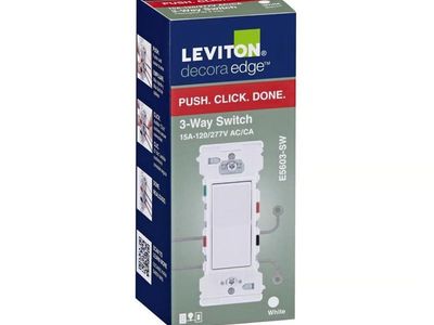 Leviton Lever Edge 15 Amp 3-Way Rocker Switch, E5603-SW, White