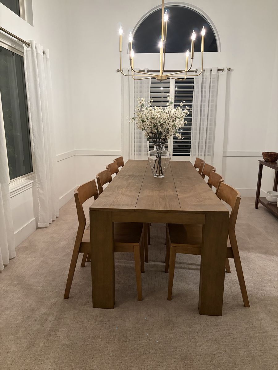 Plank & Beam 94 inch wirebrush pecan table