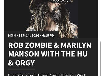 Rob Zombie & Marilyn Manson Concert Tickets - Mon, Sep 14, 2026