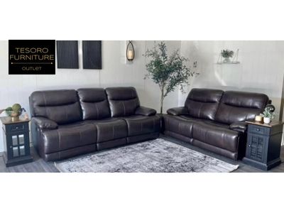 LEATHER RIDGEWIN RECLINER SOFA SET WE OFFER DELIVERY