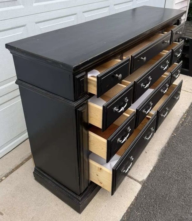 Black wood dresser