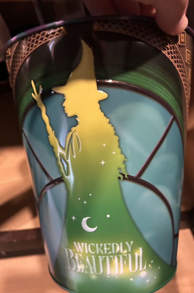 Elphaba wicked popcorn metal bucket