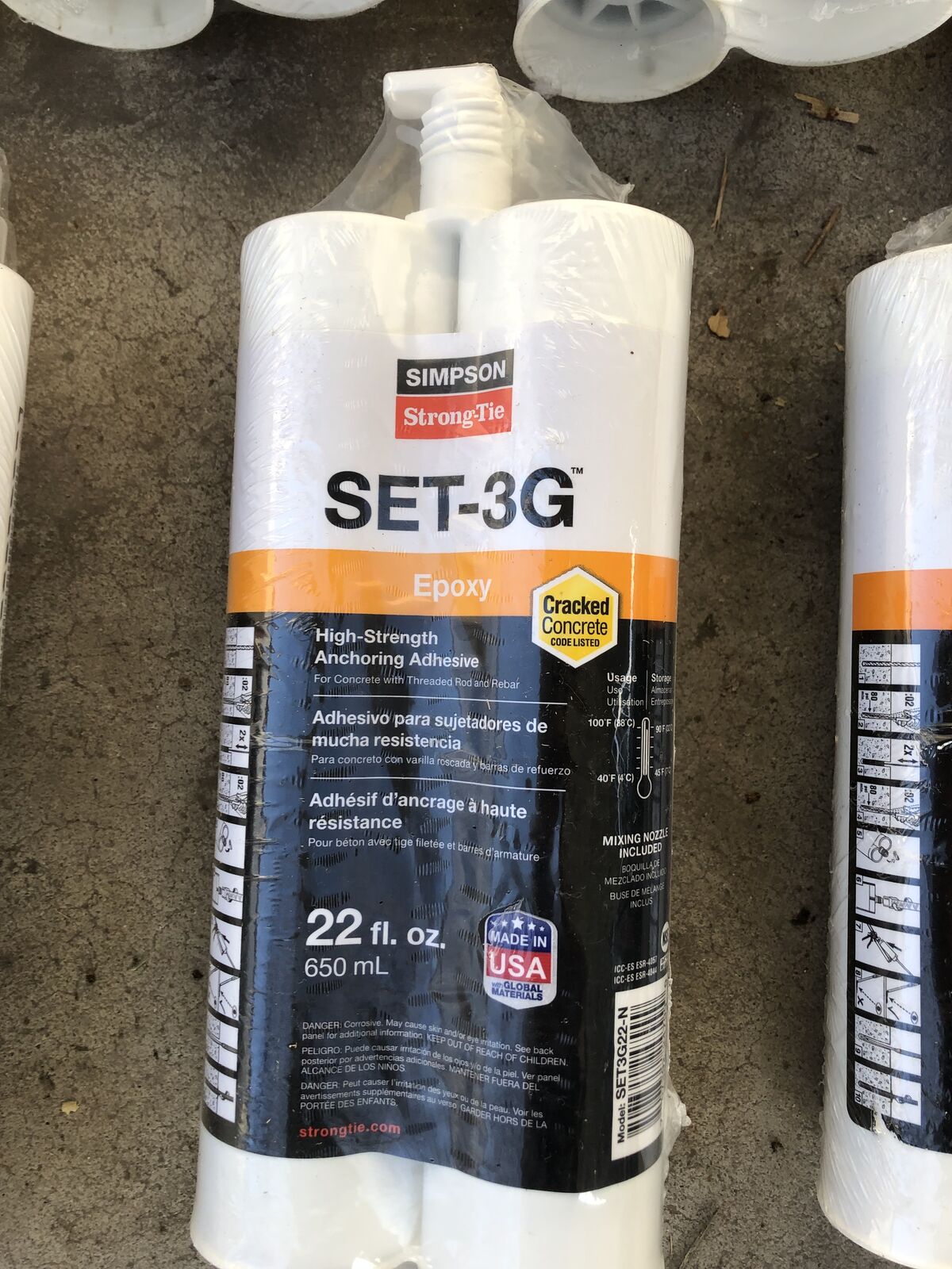 sipson Strong-tie Set-3G Epoxy Anchoring Adhesive