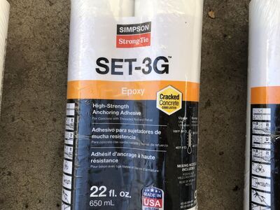 sipson Strong-tie Set-3G Epoxy Anchoring Adhesive