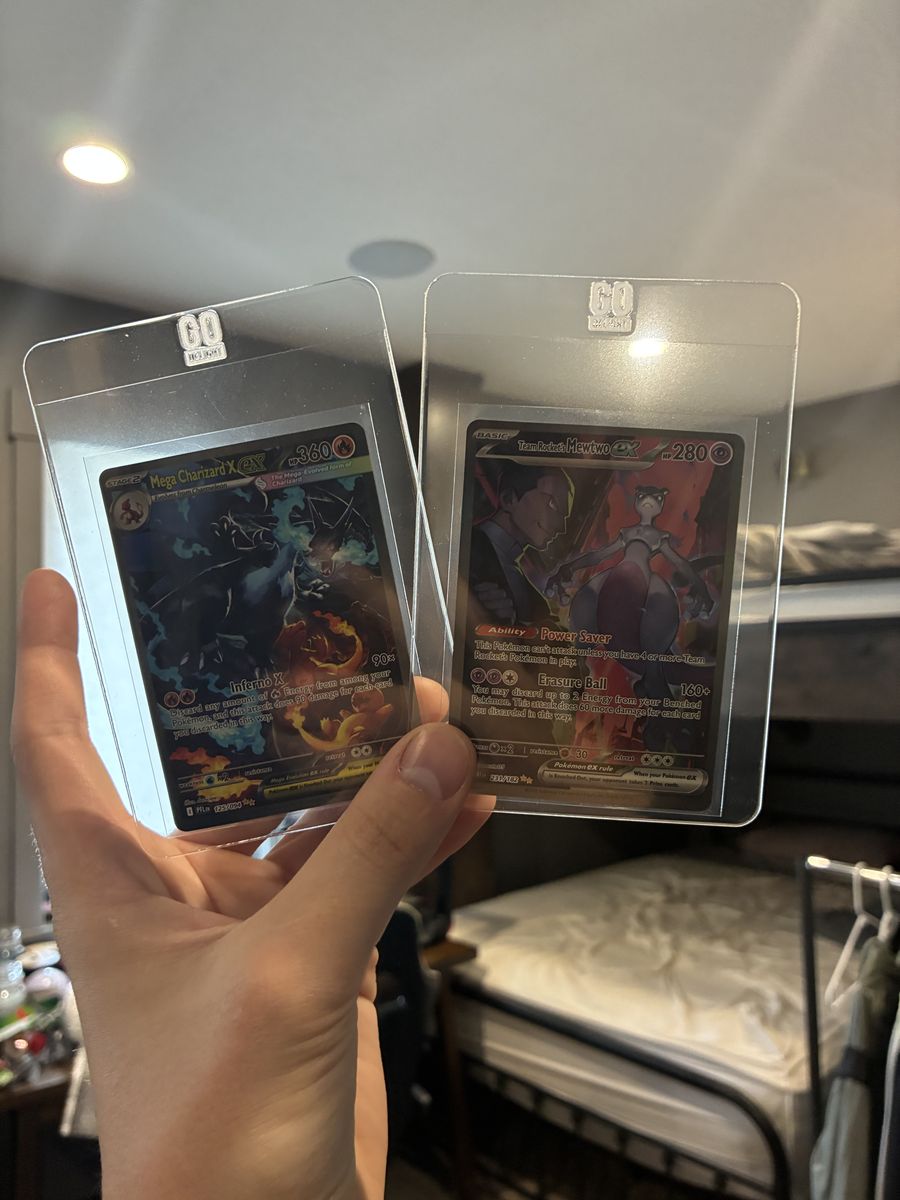 Mega Charizard X Ex And Team Rockets Mewtwo Ex