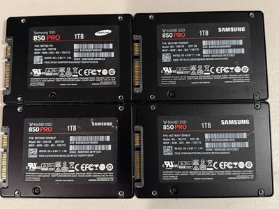 4x Samsung 850 PRO 1TB SATA SSDs – 4TB Total – Tested 95–96% Health