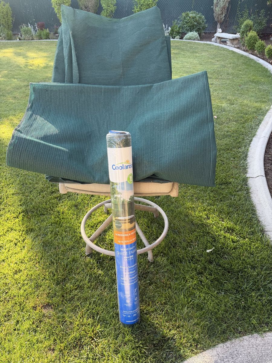 (8) Heavy Duty Shade Fabric (Rain Forest) Roll size 6 feet by 15 feet (up-to 70% UV block) Privacy, Fence, and Balcony.