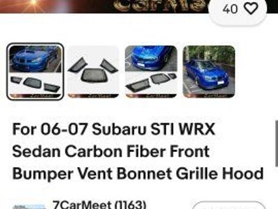 2006 - 2007 Subaru STI WRX carbon fiber grille kit