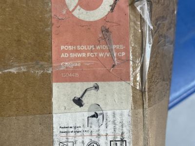 Posh Solus 1304415 Widespread Shower Faucet with Valve Chrome New Open Box