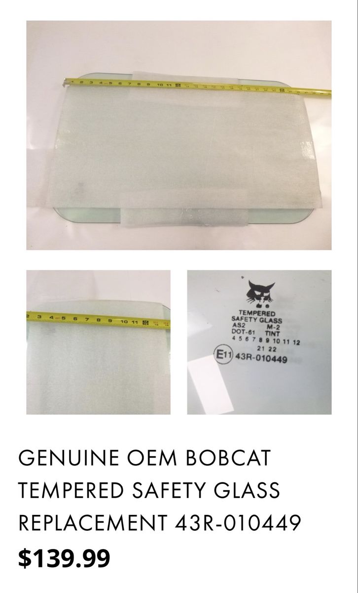 Genuine OEM bobcat temperature glass