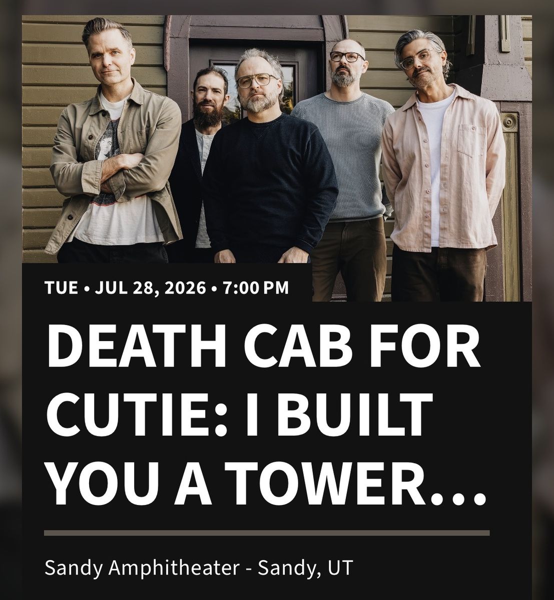Death Cab for Cutie: Lawn Tickets 7/28 Show