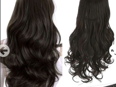New. 18” Chocolate Wire Hoop Halo Hair Extension