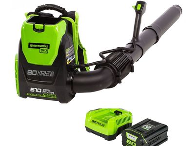 Greenworks 80V (180 MPH / 610 CFM / 75+ Compatible Tools) Cordless Brushless Backpack Blower - TOOL ONLY