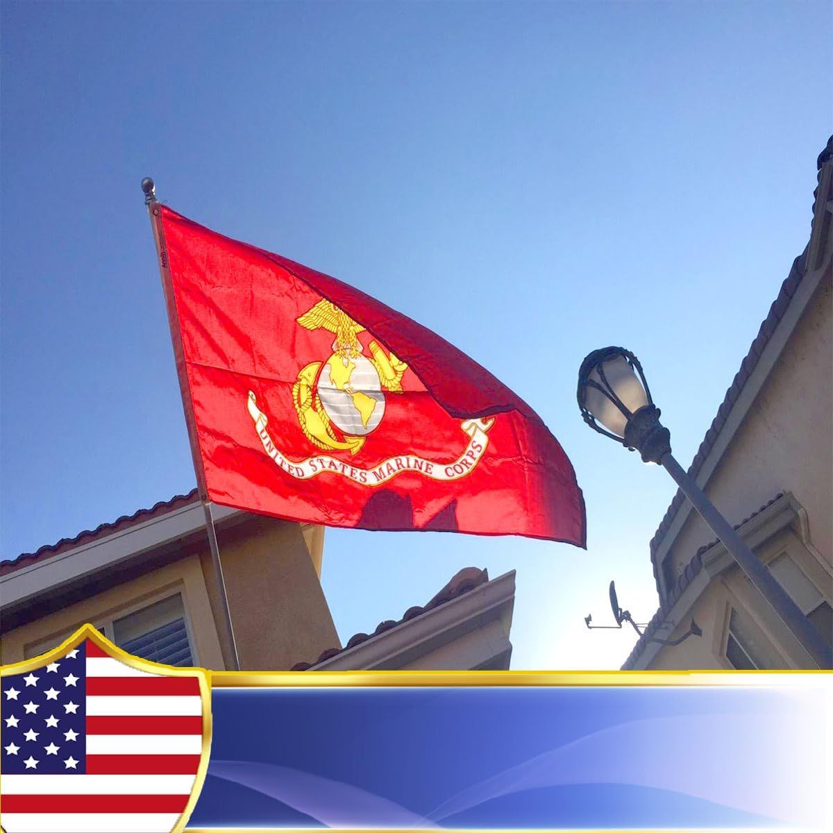 NEW 3 X 5 United States Marine Corp. Flag is Double Sided (2 flags sewn together)