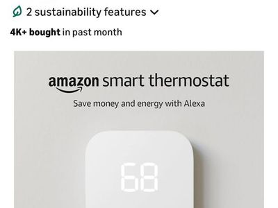 Amazon Smart Thermostat- Works With Alexa And Ring