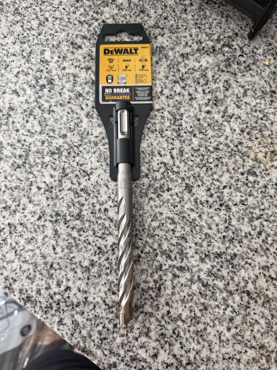 DEWALT DW5537 1/2" x 4" x 6" Masonry Drill Bit SDS+ No Break Guarantee