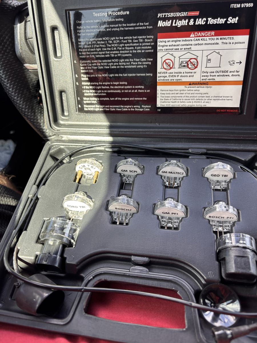 Pittsburgh Noid Light & IAC Tester Set - Automotive Fuel Injector / IAC Test Tool