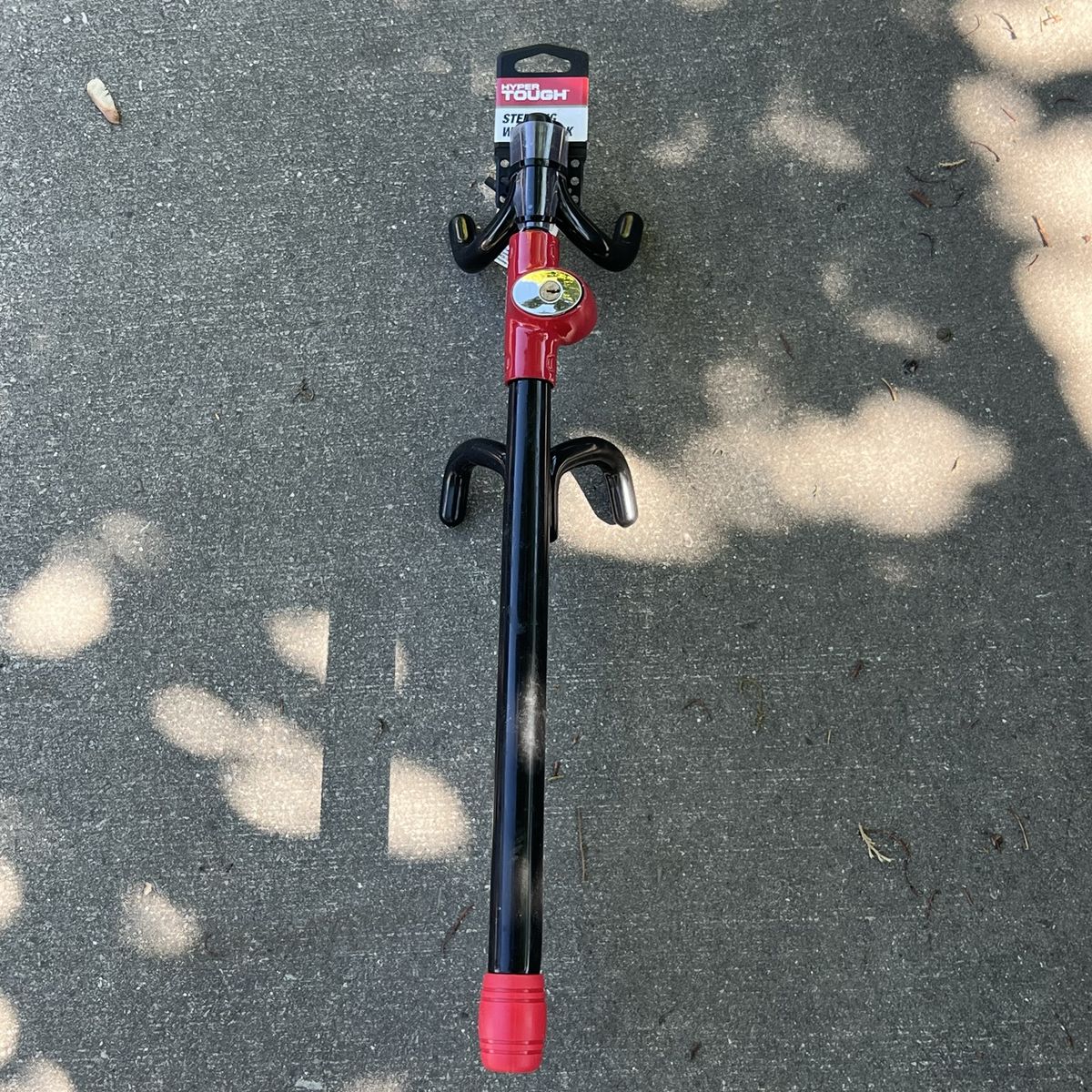 Hyper Tough Steering Wheel Lock Anti-Theft Device Red/Black