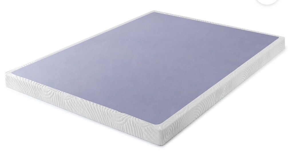 Queen 4 Inch Box Spring, Wooden Slats, Brand New