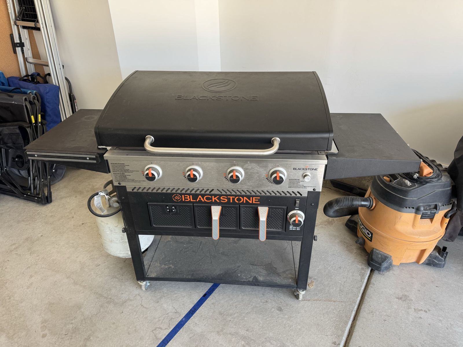 36 in Blackstone with air fryer/warmer