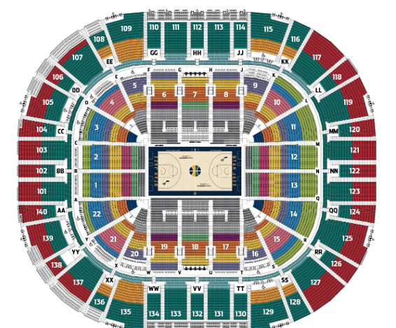 Jazz vs Raptors Toyota Club Row 2