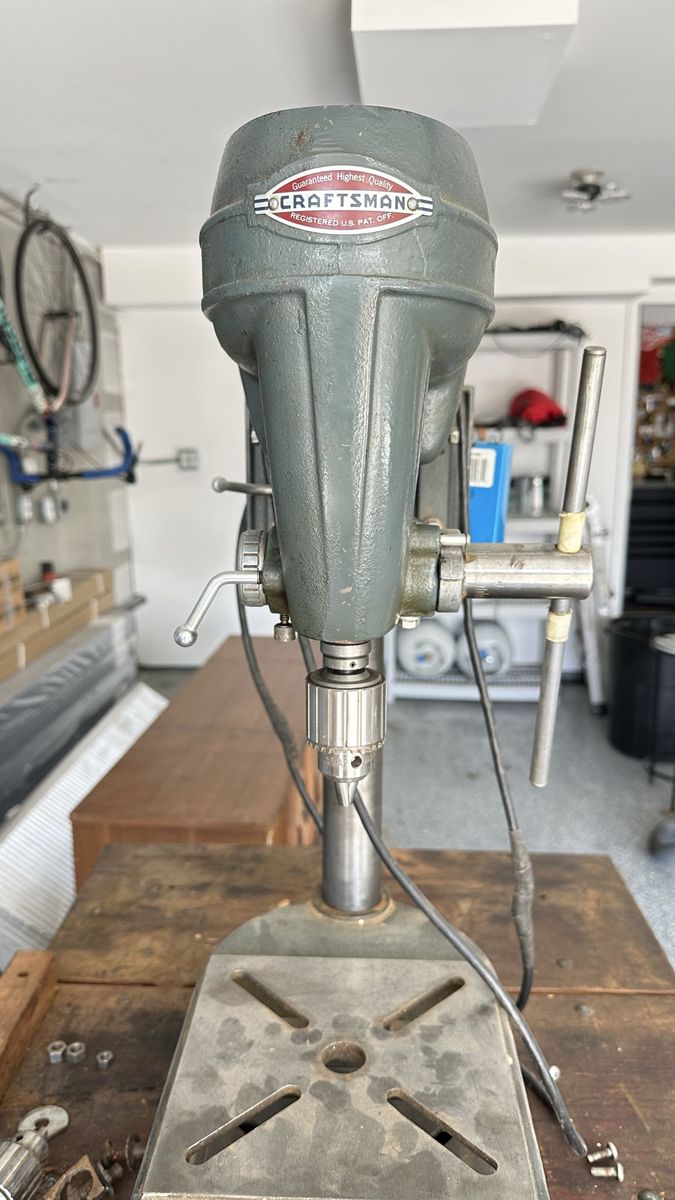 Heavy Duty Craftsmen Drill Press with stand.