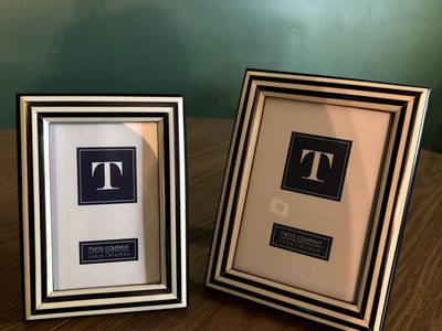 Two’s Company Navy & Cream Picture Frame Set
