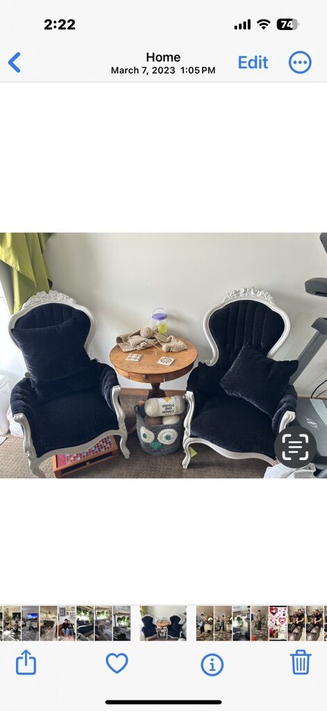 2 Vintage Parlor Chairs