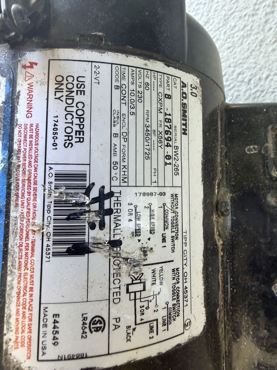 Waterway hot tub  / spa pump and motor