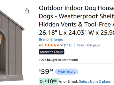Indoor/Outdoor Resin Dog House for Small & Medium Dogs – Weatherproof & Easy Assembly