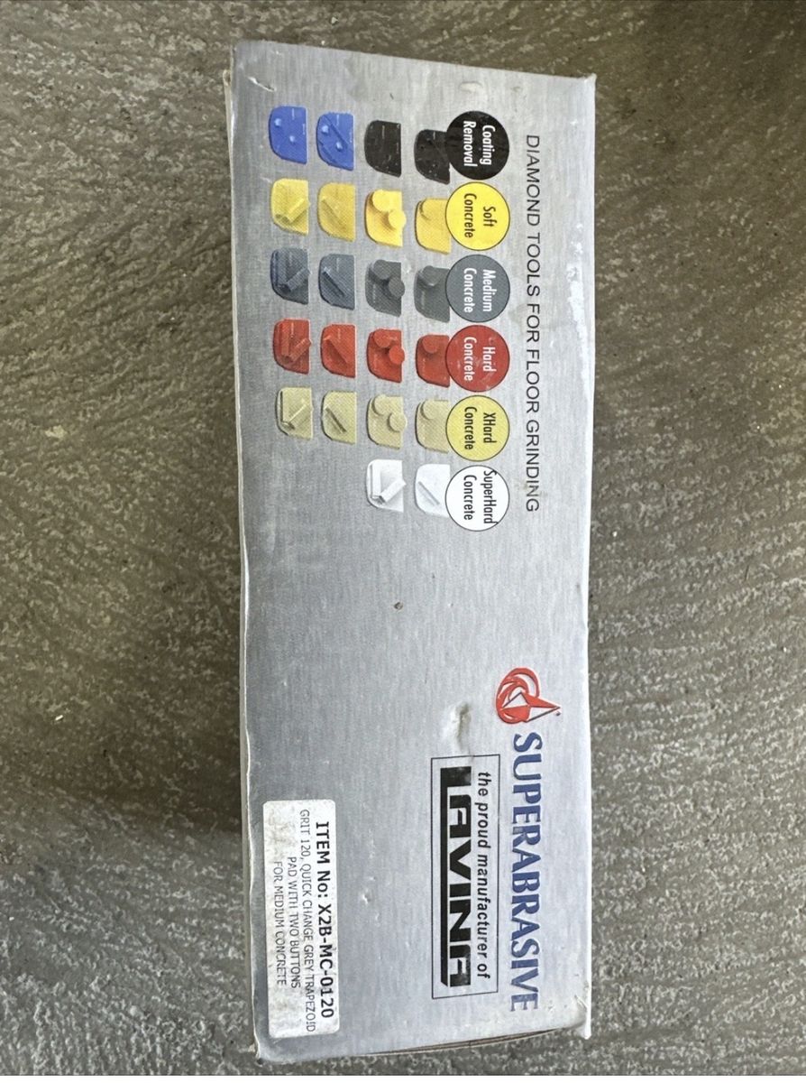 NEW Superabrasive Lavina X2B-MC-0120 Diamond Grinding Pads 120 Grit 9-Pack Box