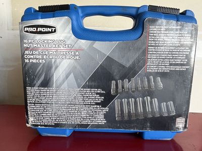 Pro Point 16 Pc Locking Lug Nut Master Removal Kit