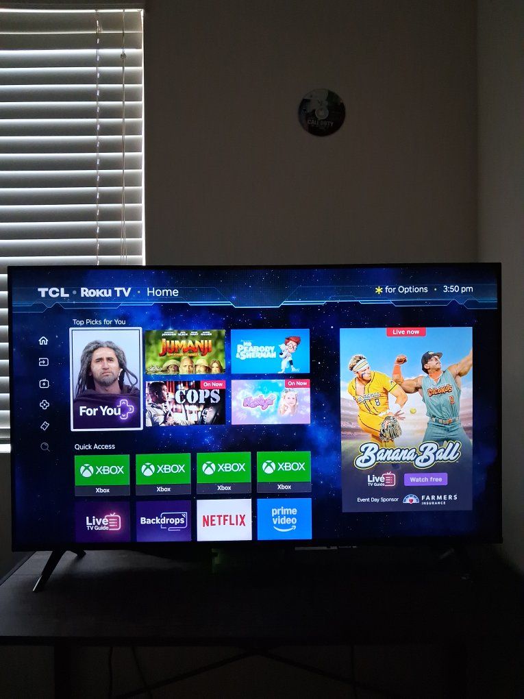  4K TCL 43 Inch Roku Smart TV 