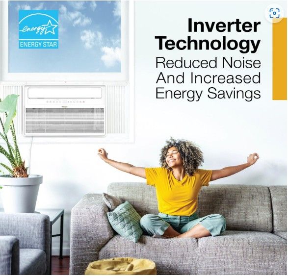 24,000 BTU Window Mounted Inverter Air Conditioner with Quiet, 230V, AC for Large Rooms up to 1500 Square Feet *New in Box*