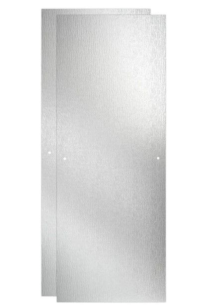 Delta 23.5 in. W x 67.8 in. H Sliding Shower Door Glass Panel in Rain Glass