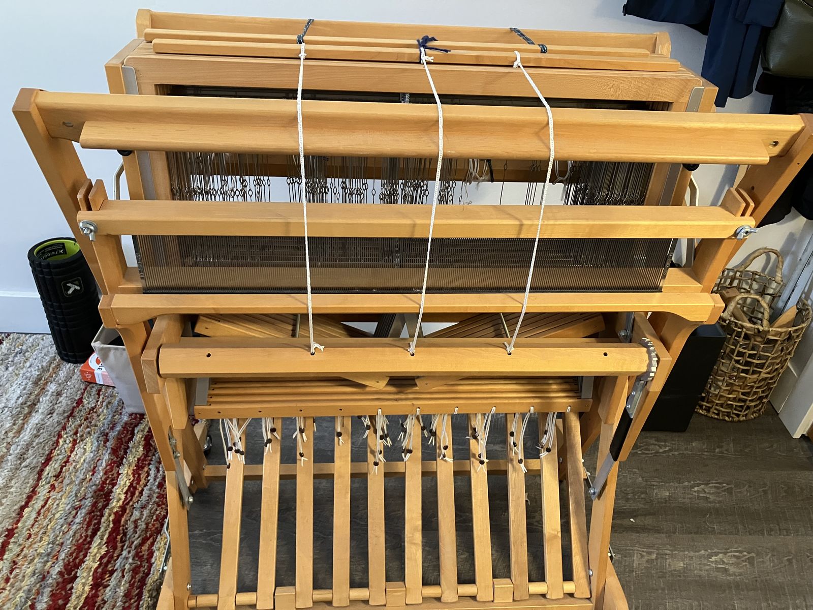 Schacht Spindle Baby Wolf Loom - 8 Harness with 10-dent reed, warping supplies, shuttles, and bobbin winder!
