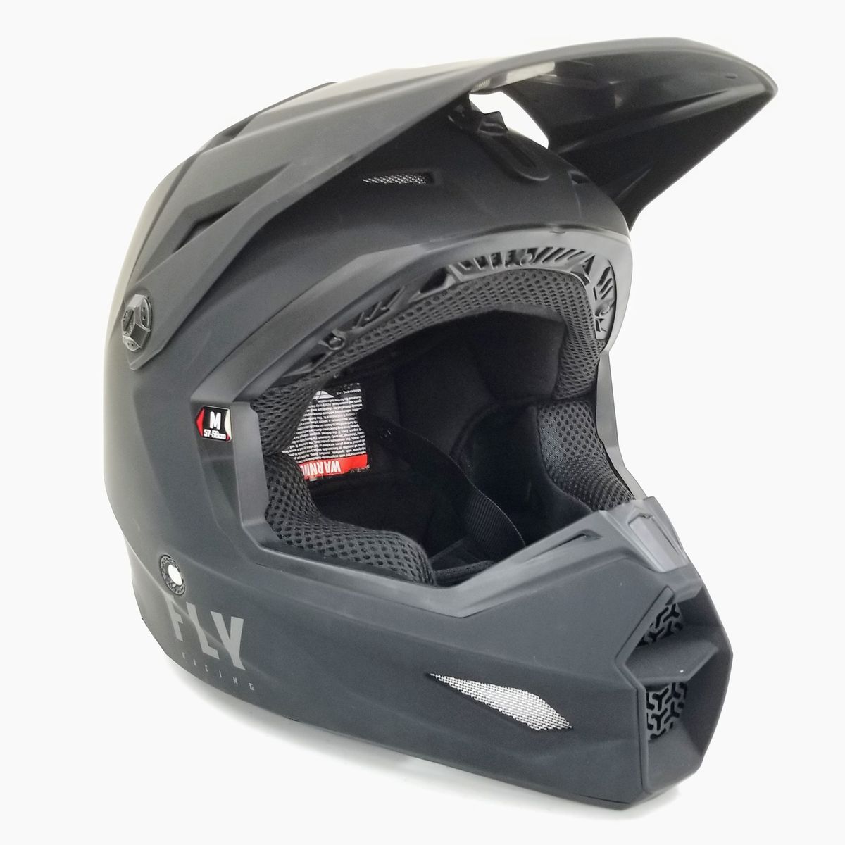 Fly Racing MEDIUM Kinetic Lite Solid Helmet Matte Black (73-3473M-L-R1-S4)